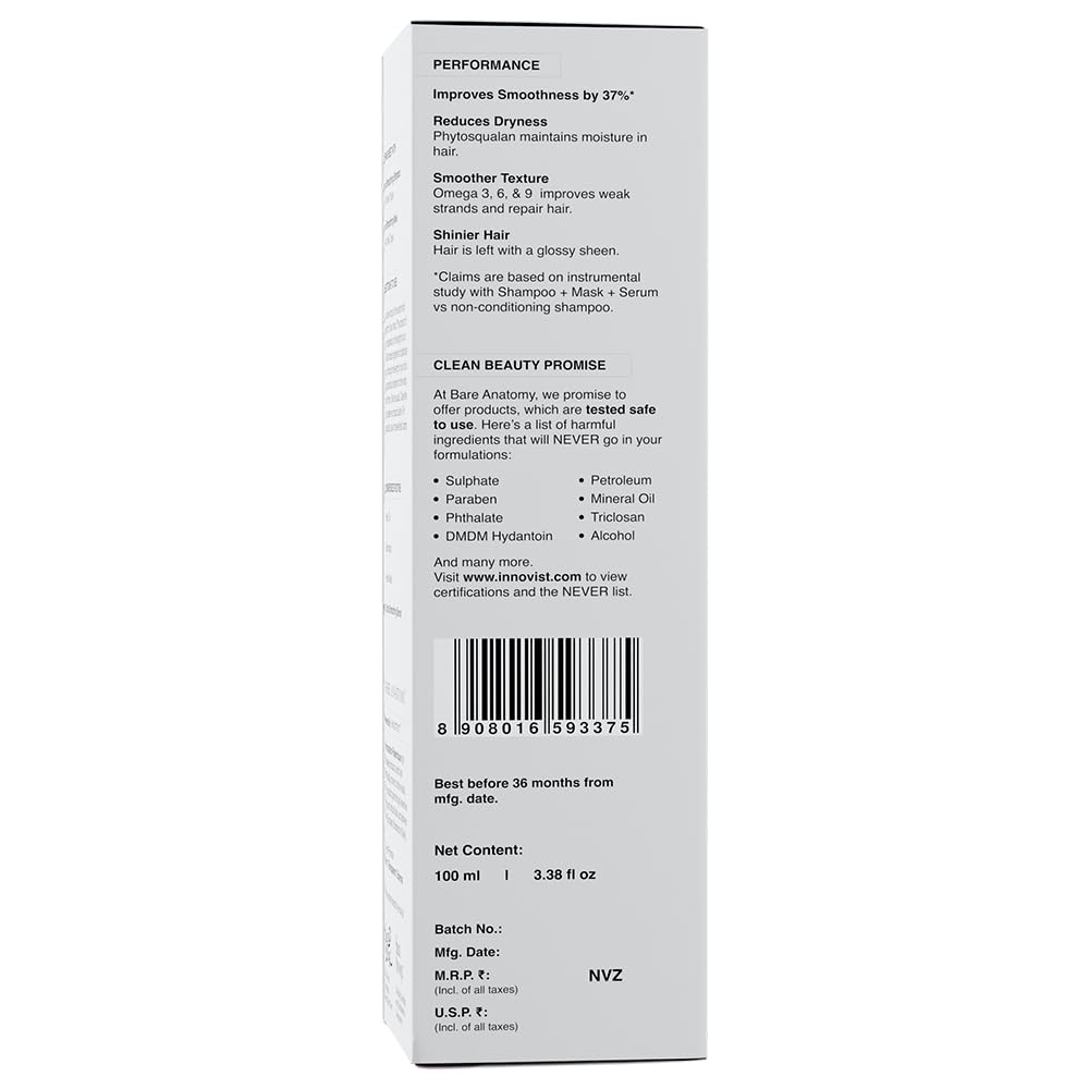 Ultra Smoothing Hair Serum Powered by Carbohydrate Complex & Niacinamide | Women & Men | 100 Ml