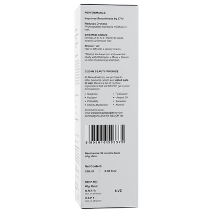 Ultra Smoothing Hair Serum Powered by Carbohydrate Complex & Niacinamide | Women & Men | 100 Ml