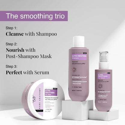 Ultra Smoothing Hair Serum Powered by Carbohydrate Complex & Niacinamide | Women & Men | 100 Ml